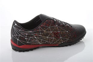 Kinetix Paganus Siyah Altın Kırmızı Halı Saha Ayakkabı