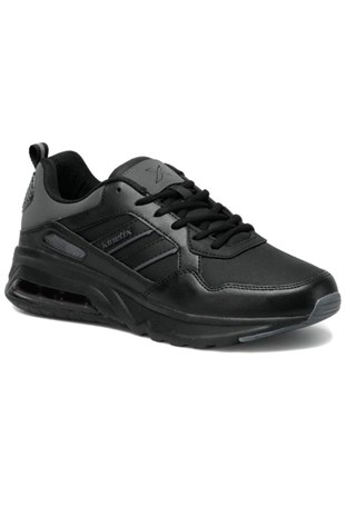 Kinetix Pagol PU Air Max Full Siyah Erkek Sneaker Spor Ayakkabı v3